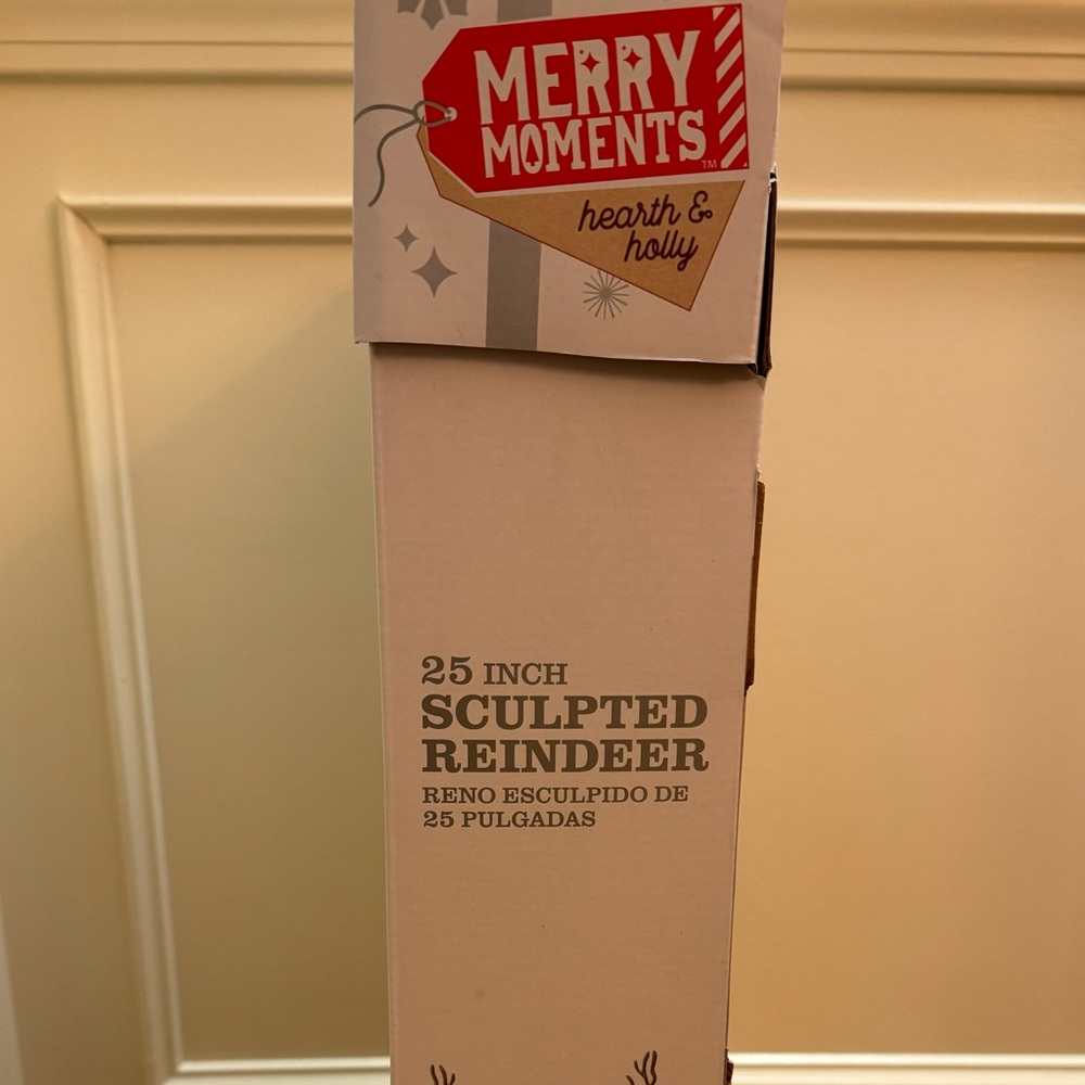 Merry Moments Brushed Gold Sculpted Reindeer, 1 Tall Reindeer - Picture 6 of 10